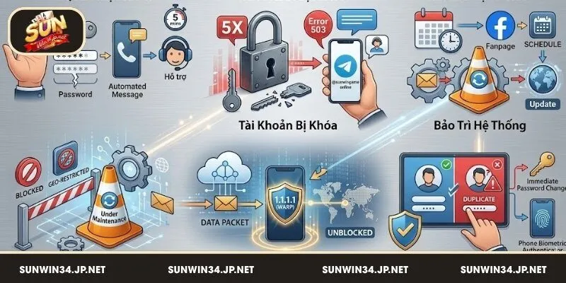 Các lỗi thường gặp khi đăng nhập Sunwin và cách xử lý