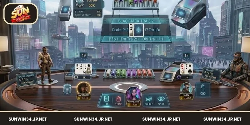 Cách chơi Blackjack Sunwin từng ván chi tiết dễ hiểu