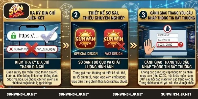 Chia sẻ cách nhận biết link vào Sunwin giả mạo dễ dàng