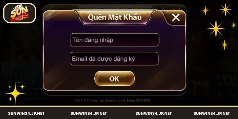 Sử dụng tính năng Quên mật khẩu trực tiếp trên Sunwin